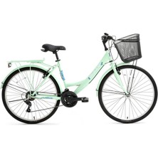 Bisan Lotus Kadın Şehir Bisikleti 44CM V 26 Jant 21 Vites Mint Yeşil
