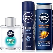 Starseven Erkek Cool Kick Fresh Sprey Deodorant 150ML, Kick Fresh Tıraş Sonrası Losyon, Duş Jeli 500ML