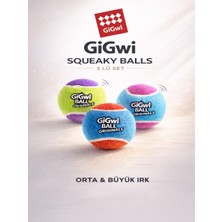 GiGwi Ball Originals Sesli Köpek Oyun Topu 6 cm - 3'lü Paket - Orta & Büyük Irk