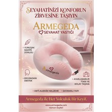 armegeda sıradışı tasarımlar Kalpli Armegeda Visco Seyahat Yastığı 212 Özel 14 Şubat Serisi Mor-Stokla Sınırlı