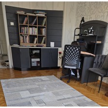 Elvey Home Bambu Gri Doğal Gerçek Bambu Kadife Ince Sık Dokuma Özel Kesim Salon Koridor Oturma Odası Halısı