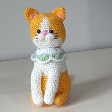 Nildamigurumi Amigurumi Örgü Oyuncak Kedi Açık Sarı