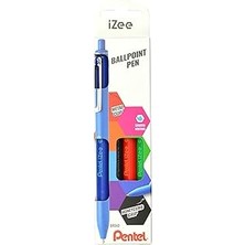 Starseven Pentel 1.0 mm Bazlı Mekanizmalı Roller Kalem - Izee - 4'lü Blister (A-B-C-D)
