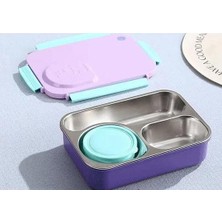 Bentopia Beslenme Kutusu Paslanmaz Çelik - 900 ml Sos ( Çorba ) Plastik Kaseli Yeni Nesil Beslenme Kabı