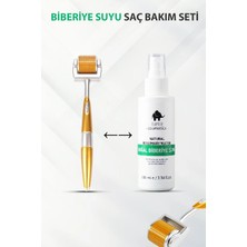 Elamour - Orijinal Titanyum Iğneli - 0,5mm 540 Iğneli Dermaroller - Biberiye Suyu Seti Dökülme Karşıtı 100ML