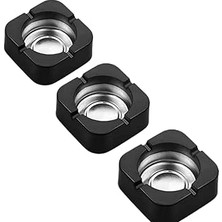 Starseven Üçlü Renkli Küllük Seti – Paslanmaz Çelik Iç Kısım, Isıya Dayanıklı Silikon Dış Yüzey, Ev Bahçe