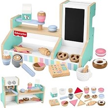 Starseven Fisher-Price 3 Yaş Üzeri Çocuklar Için 20 Ahşap Parçadan Oluşan Ahşap Kahve Dükkanı Oyun Seti