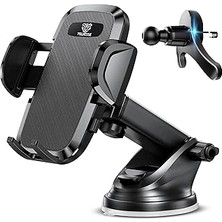 Starseven 2 Modlu Klima + Torpido Araç Telefon Tutacağı Cam Havalandırma Vantuzlu Araba Telefon Tutucu TT01