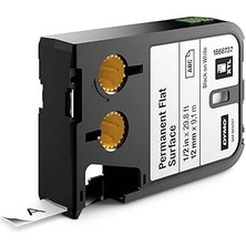 Starseven Dymo Xtl, Sabit Polyester Düz Yüzey (12 mm x 9,1 Mt), Beyaz/siyah - 1868737