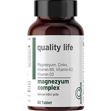 Starseven Quality Life Magnezyum Complex 60 Tablet - Magnezyum Malat Sitrat Glisinat Taurat Bisglisinat - Mag