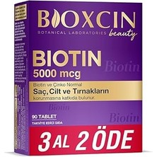 Starseven Bioxcin Biotin 5000 Mcg | Saç Tırnak Sağlığı Için Biotin + Çinko | Yorgunluk Metaboliz