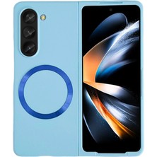 Esranın Dünyası Samsung Galaxy Z Fold 5 Kılıf Mata Fold Kapak - Sierra Blue