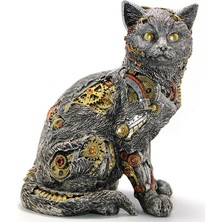 Esranın Dünyası Steampunk Polyester Kedi Figürü Model 2 RSKRG34-ESRDNS