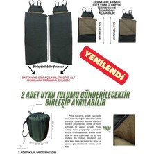 Özbience Haki Renkli Çift Kişilik Uyku Tulumu, Mikro Su Itici, Kamp ve Doğa Için