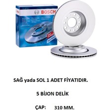 Arka Fren Disk Golf Passat B6 B7 B8 Tiguan Octavia Superb 3-4 Leon 3-4 Audi A3 8p 8y 0986479303 Bosch 1 Adet