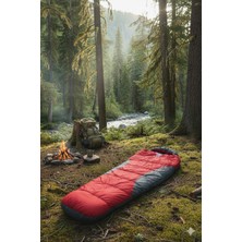 Özbience Kırmızı Mumya Tipi Uyku Tulumu 220X80X55CM 14,3°C'ye Kadar Konforlu ve Hafif Kullanım