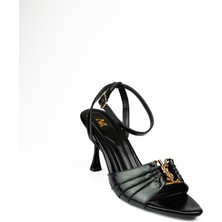 Moda Arena 431 Siyah Topuklu Abiye Kadın Ayakkabı