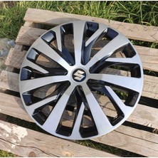 Yk Suzuki Swift / Vitara / Sx4 / S-Cross Uyumlu 16 Inç Jant Kapağı 4'lü Takım Amblem Hediyeli