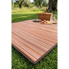 Melaris Plaj Karavan Halısı Hasır Kilim Katlanabilir Halı Balkon Teras Bahçe Kamp Halısı