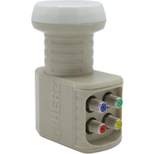 LTG Nova Herz HR-904 Digital Ku-Band Quad 4'lü Lnb Universal - Altın Uçlu 0.1db Chip