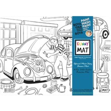 Mabelme Store Funny Mat - Mini Araba Tamircisi
