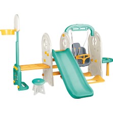 Özbience Çocuklar Için 7'li Oyun Parkı, Renkli ve Eğlenceli Bahçe Seti