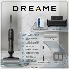 Dreame H12 Flexreach Akıllı Islak Kuru Süpürge, 5 Dakika Boyunca 90°c Sıcak Havayla Kurutma 18.000 Pa Emiş Sıcak Hava Kurutma ile Tek Adımda Kendi Kendini Temizleme