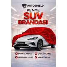 Universal Byd Seal U Premium Penye Suv Araç Brandası Kalın Kumaş Garaj Brandası Oto Araç Koruma Örtüsü Kırmızı