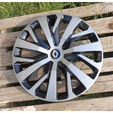 Yk Renault Megane / Clio / Fluence Uyumlu 16 Inç Jant Kapağı 4'lü Takım Amblem Hediyeli