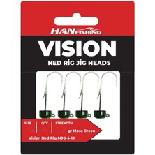Han Fishing Hanfish Vision Ned Rig Moss Green Jighead