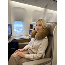 Viscohappy Premium Profesyonel %100 Visco Dökme Kalıp Ortopedik Seyahat Yastığı Ergonomik