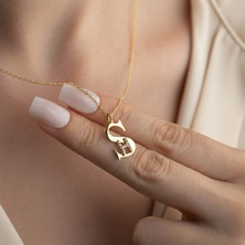 Vaoov 925 Ayar Gümüş Iki Harfli Kişiye Özel Kolye