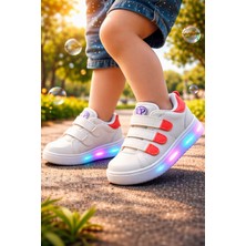 Almira Anne Bebek Işıklı Unisex Çocuk Spor Ayakkabı Mor Sentetik Deri