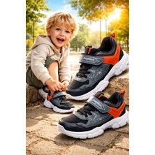 Almira Anne Bebek Erkek Çocuk Spor Ayakkabı Siyah Beden 31-35 Kaymaz Taban