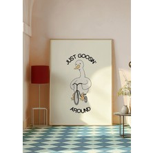 Des Vu Print Just Goosing Around Posteri,ördek Pinterest Temalı Çerçevesiz Poster