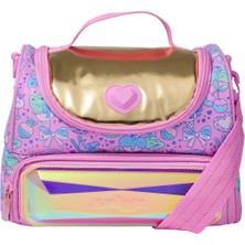 Smiggle Radiant Büyük Çift Katlı Beslenme Çantası 7 lt Pembe Isı Yalıtımlı Çocuk Desenli