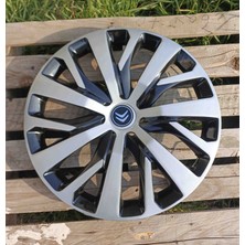 Yk Citroen C-Elysee / C2 / C3 / C4 / Berlingo Uyumlu 16 Inç Jant Kapağı 4'lü Takım Amblem Hediyeli