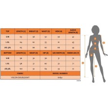 Gacha Kadın Uzun Kollu Bisiklet Yaka Belden Büzgülü Bağcıklı Viskon Iki Iplik Bluz ve Pantolon Ikili Takım