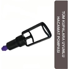 Nirnisa Siyah 2 Parmak Hacamat Pompası Tüm Kupalara Uyumlu Islak Kuru Kullanım Medikal Kupa Çekme Pompası