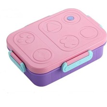 Bentopia Renkli Desenli Beslenme Kutusu  - 830 ml 3 Bölmeli Çocuk Beslenme Kabı Pp