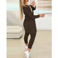 Hariqa Kadın Uzun Kollu Krep Üçlü Takım