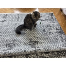 Elvey Home Bambu Krem Gri Gerçek Bambu Kadife Ince Sık Dokuma Özel Kesim Salon Koridor Oturma Odası Halısı