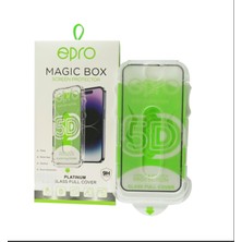 Epro iPhone 16 Kolay Uygulama Aparatlı Çizilmez Tam Kapatan 5d Temperli Parlak Cam Ekran Koruyucu