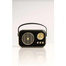 Asel Aksesuarcı Retro Bluetooth Hoparlör Taşınabilir Nostaljik Radyo Görünümlü Kablosuz Speaker USB / Tf Kart Destekli