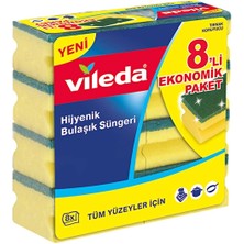 2 Adet Vileda Sünger 8'li Oluklu Paket
