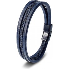 Fm Lacivert Siyah Saç Örgü Ve Çelik Bileklik 31833B10D1