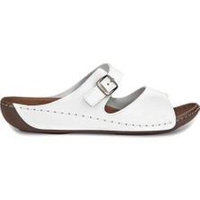 Muya Mesem Anatomik Taban Dört Mevsim Hakiki Deri Kadın Terlik