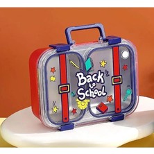 Vagonlife VGN-7155 Paslanmaz Çelik Yemek Kabı Tek Katlı 2 Bölmeli Lunch Box 700ML - Kırmızı