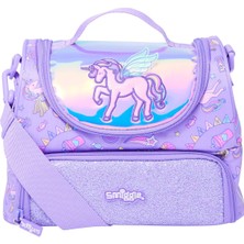 Smiggle Fun Fair Lila Unicorn Desenli Çift Katlı Askılı Kız Çocuk Beslenme Çantası