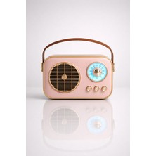 Asel Aksesuarcı Retro Bluetooth Hoparlör Taşınabilir Nostaljik Radyo Görünümlü Kablosuz Speaker USB / Tf Kart Destekli